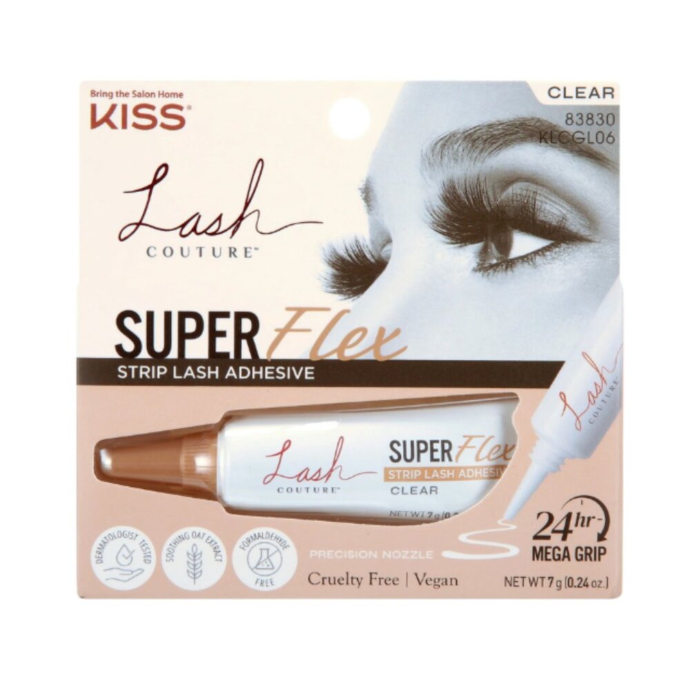 KISS Lash Couture Super Flex Oat Infused False Strip Lash Adhesive 7 g Pack of 2
